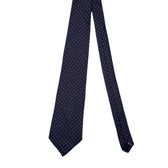 The Tombridge Group Men's Blue Red Geometric Classic Silk Necktie - Picture 2 of 7